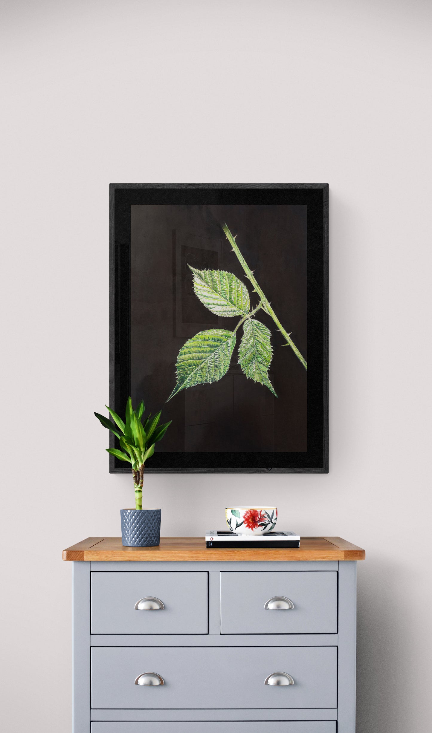 Blackberry Leaves - Original Artwork - Framed