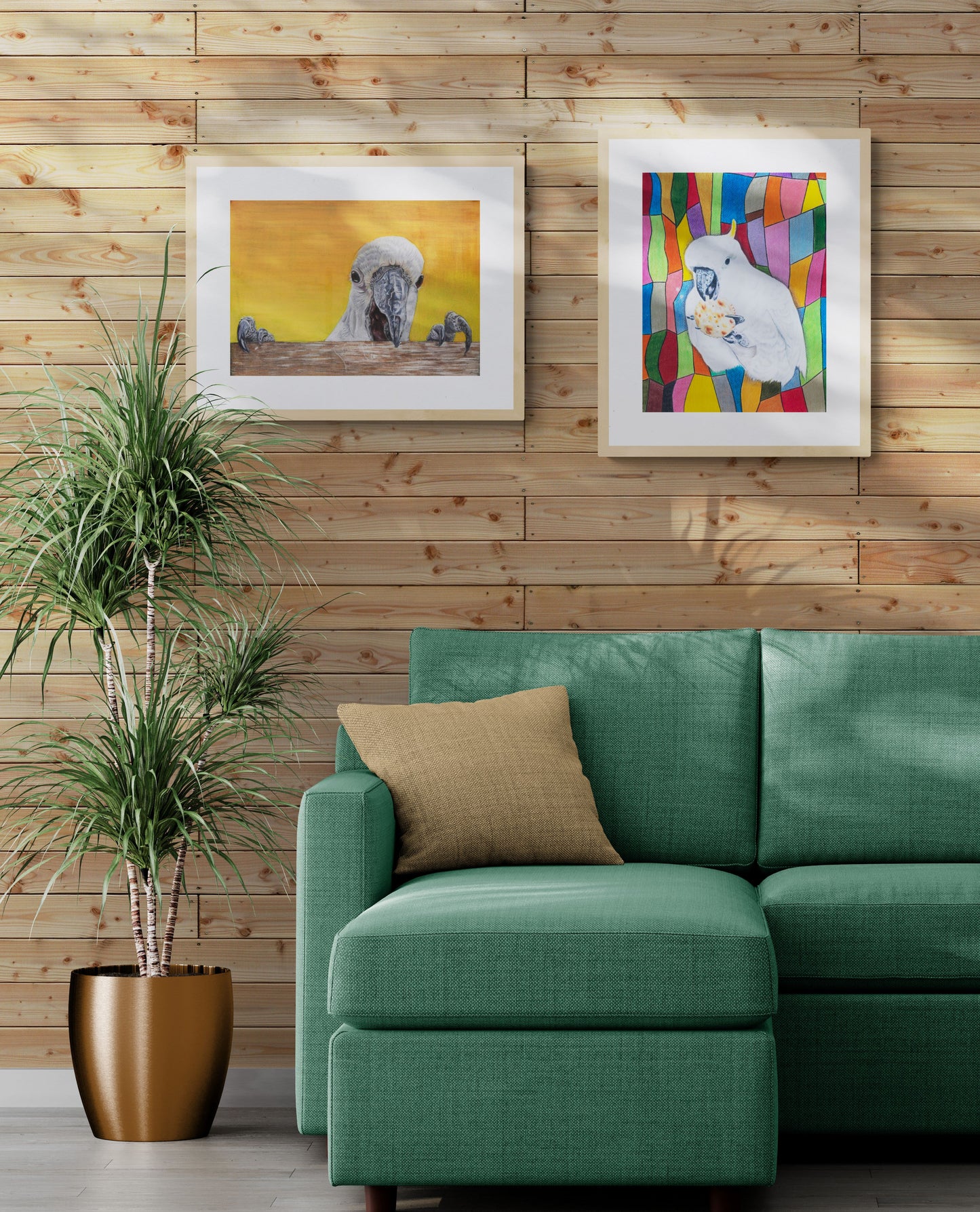 Sunset Cockatoo - Original Artwork - Framed