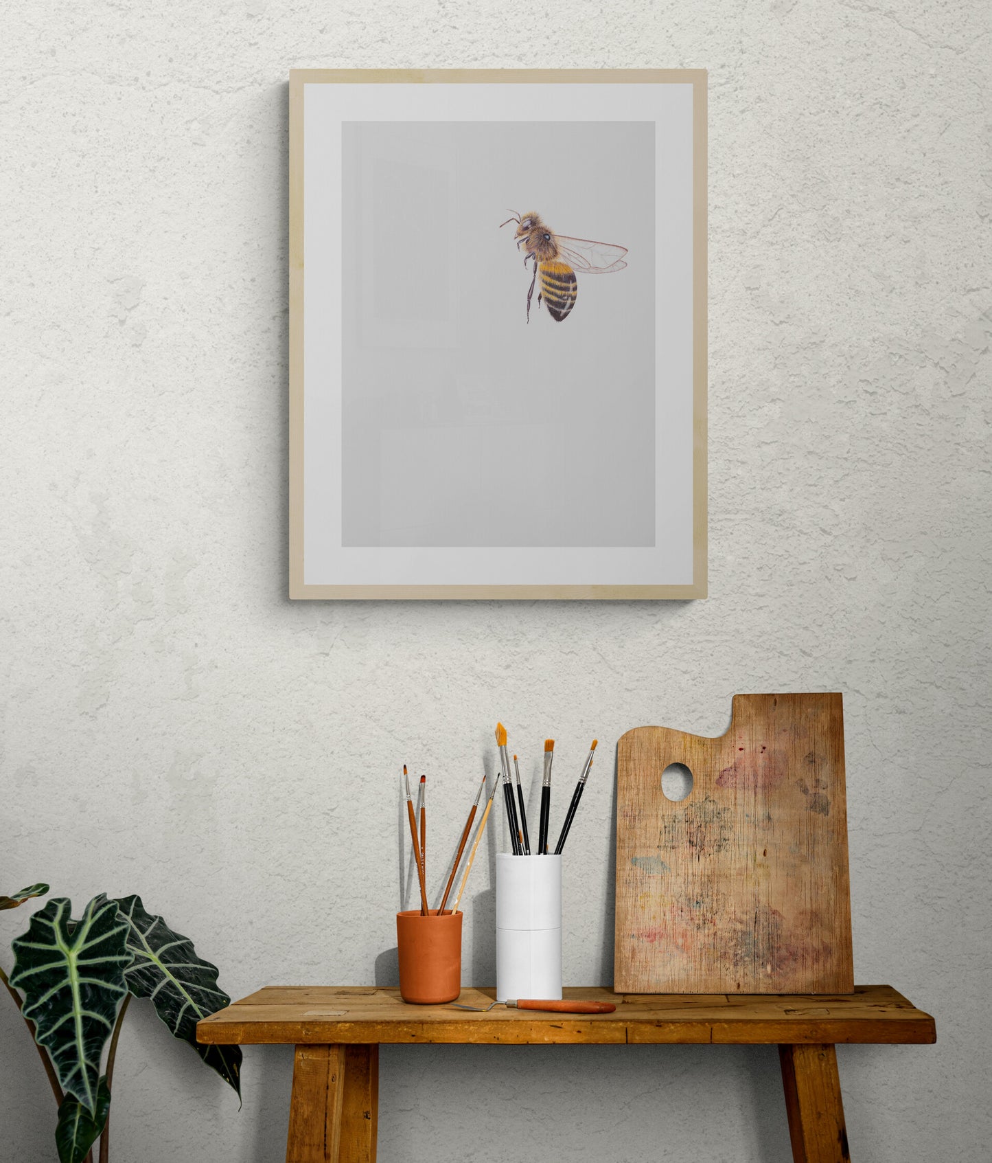 Flying Bee - Original Artwork - Framed