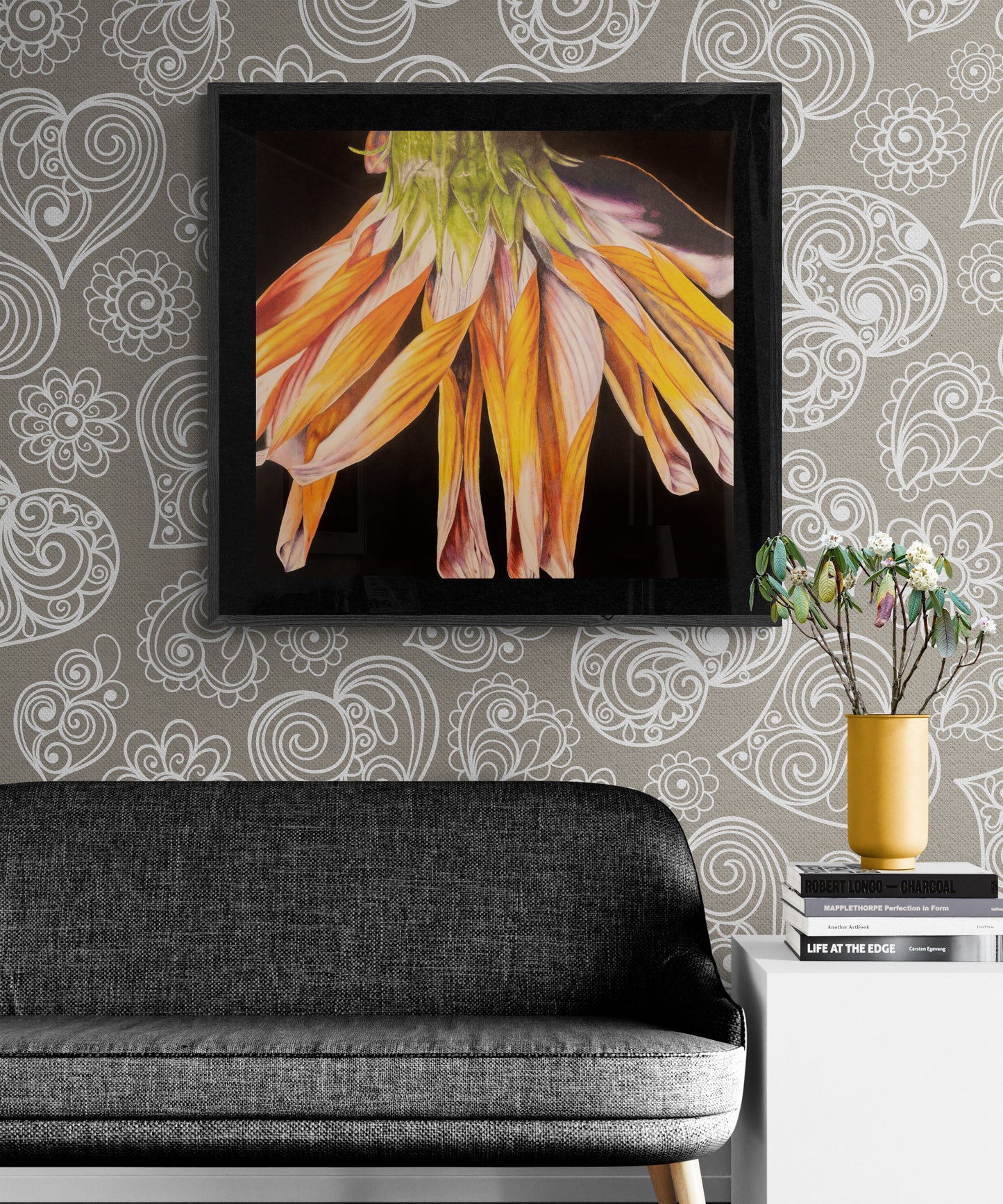 Wilted Gerbera - Original Artwork - Framed