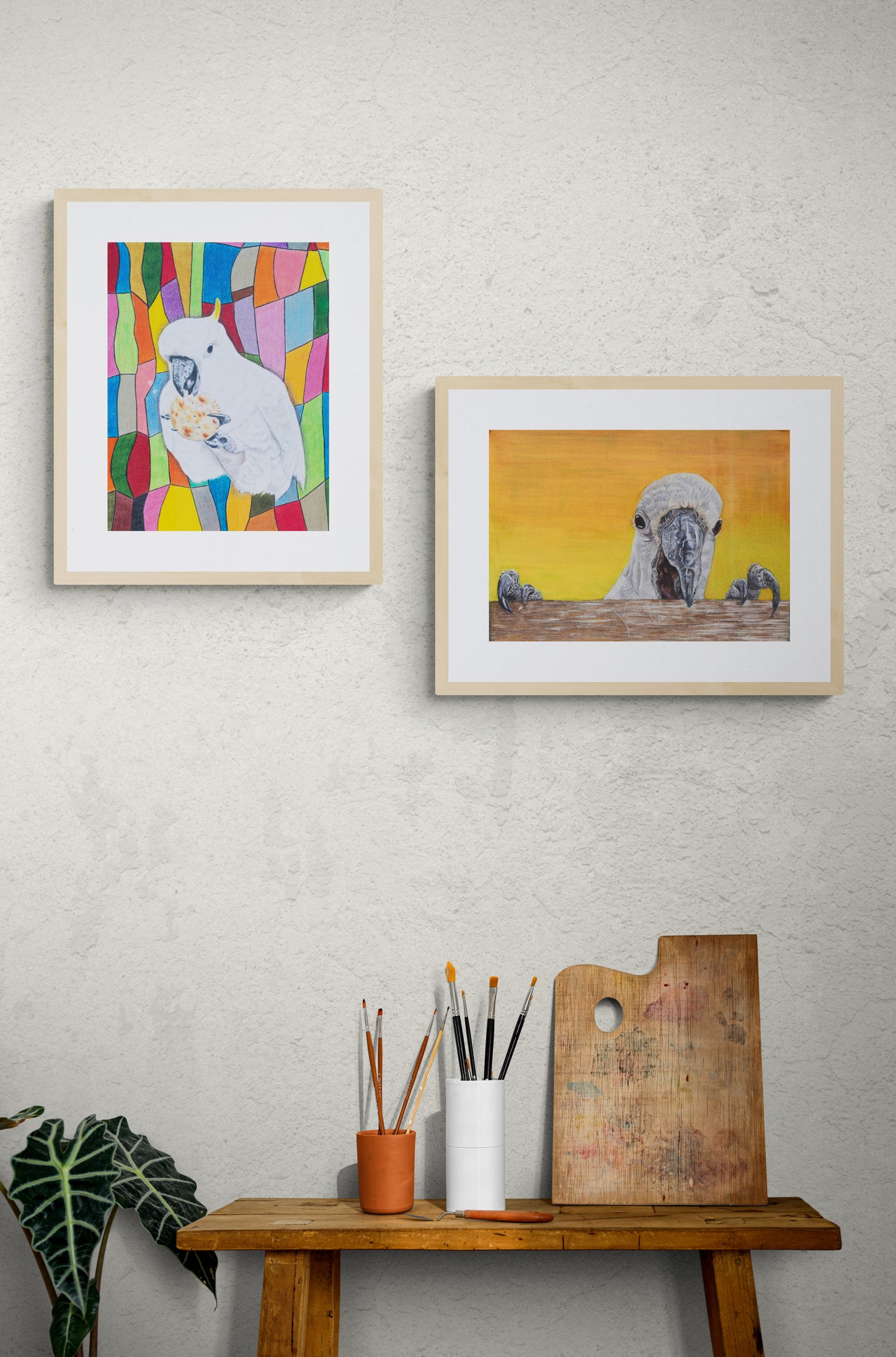 Rainbow Cockatoo - Original Artwork - Framed