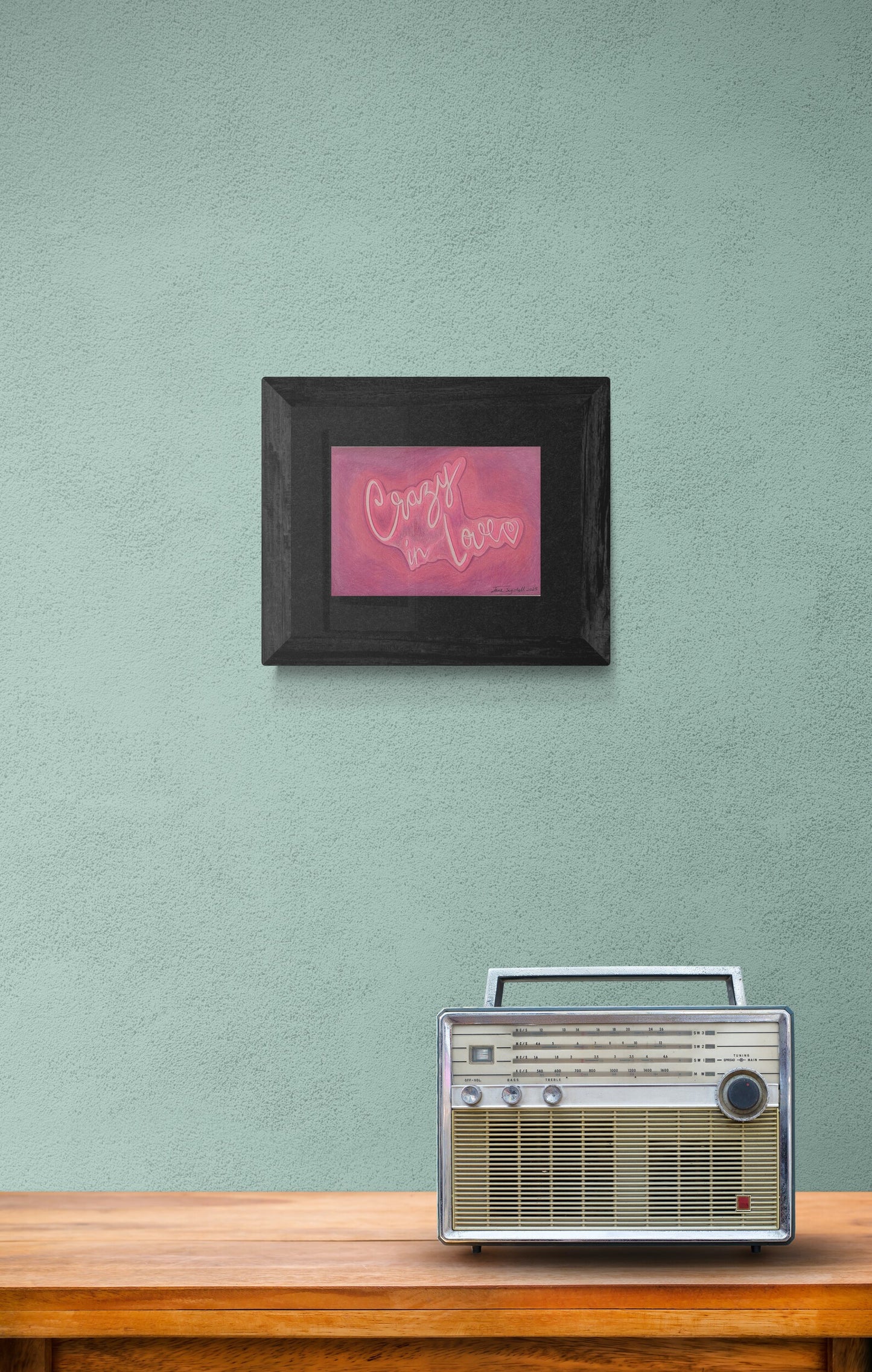 Crazy In Love - Colour Pencil Original Framed